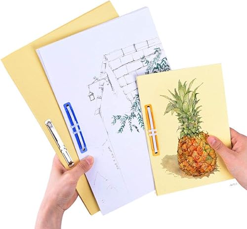 Miniatura 8 de Cierre de archivo de papel de metal, 3.15 pulgadas (3.150 in) entre 2 agujeros, caja de 50 juegos completos de carpetas de encuadernación