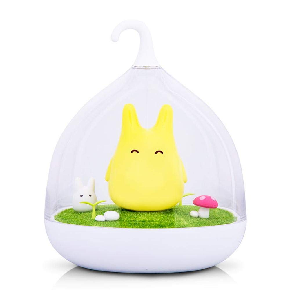Night Light for Children Asign Night Light Style Totoro USB Portable Led Nightlight Lamp for Gift Touch Sensor for Baby Bedside Lamp-Yellow