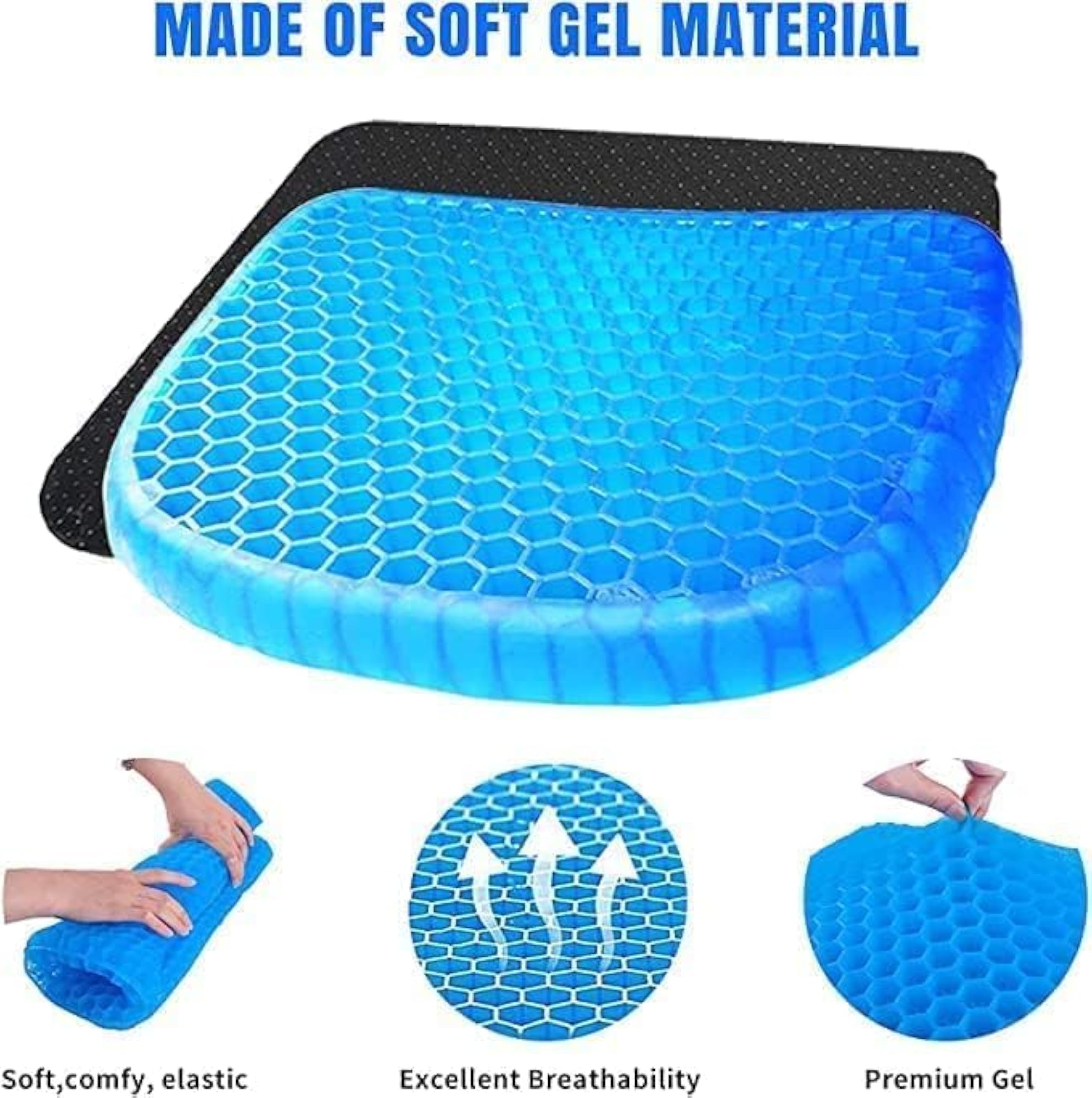 Orthopedic Gel Seat Cushion for Lumbar Support