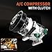 A/C Air Conditioner Compressor Fit for 2012-2017 Hyundai Accent, 2012-2017 Kia Rio 1.6L L4， with A/C Clutch,Replaces 977011R100, 977011R100DR, 977011W600