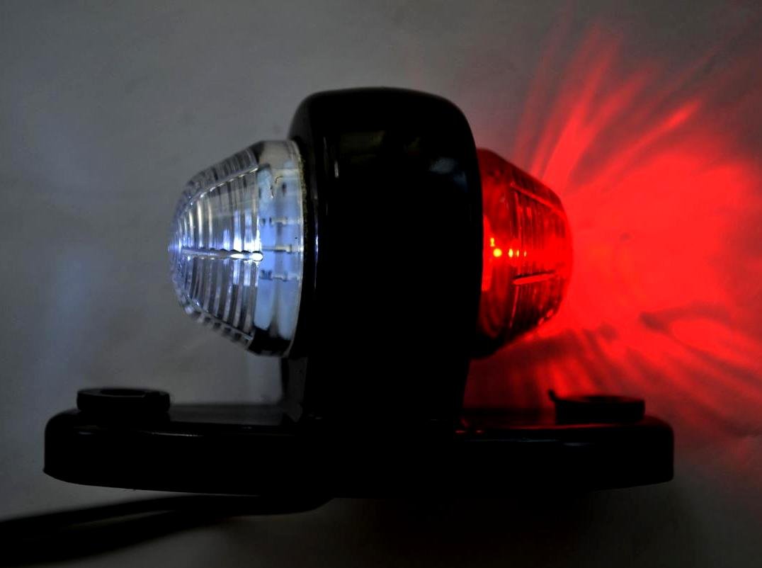 4 pezzi 12 V 24 V bianco/rosso LED lato posteriore e-contrassegnato luci laterali, SUV, camion, rimorchi, bus, caravan Bus Van