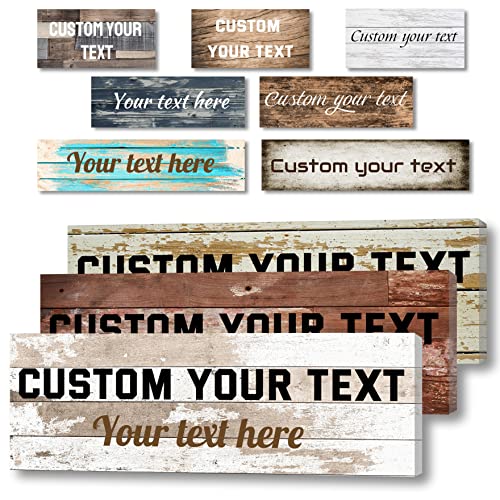 LZIMU Custom Signs for Wall Personalized Canvas Prints Sign with Your Text Customized Family Sign...