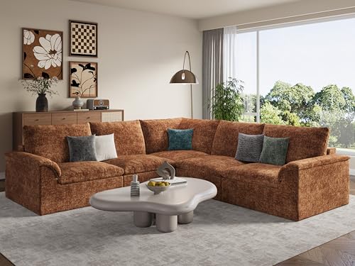 EASE MOOSE 115" V-Shaped Chenille Couch