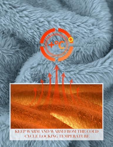 Gihuo Women' s Fluffy Pajamas Set Fleece Pullover Pants Loose Plush Sleepwear 2 Piece Pjs Set Warm Loungewear Fuzzy2