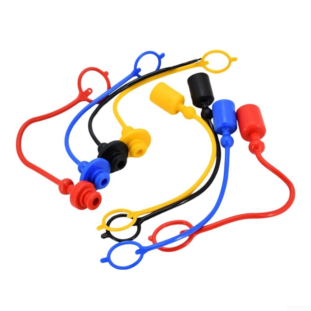 4 Pairs Hydraulic Quick Coupler, PVC Rubber Dust Cap,Plug Cover For Hydraulic Quick Coupler for ISO7241-A (ISO-A) series, 1/4 inches, 3/8 inches, 1/2 inches(3/8)