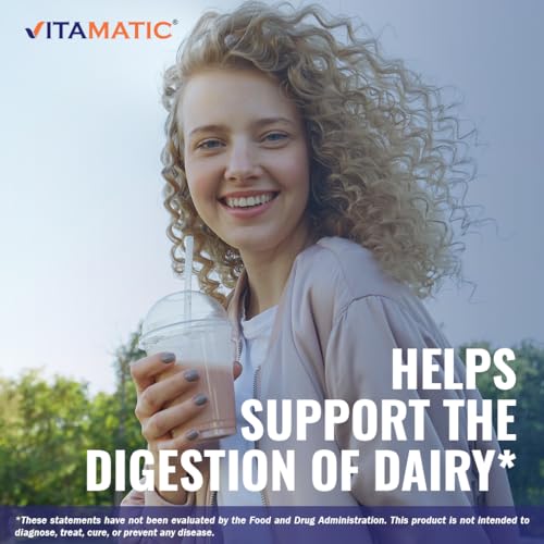 Vitamatic Lactase Enzyme 9000 FCC 240 Tablets - Lactose Intolerance Relief Caplets - Image 4