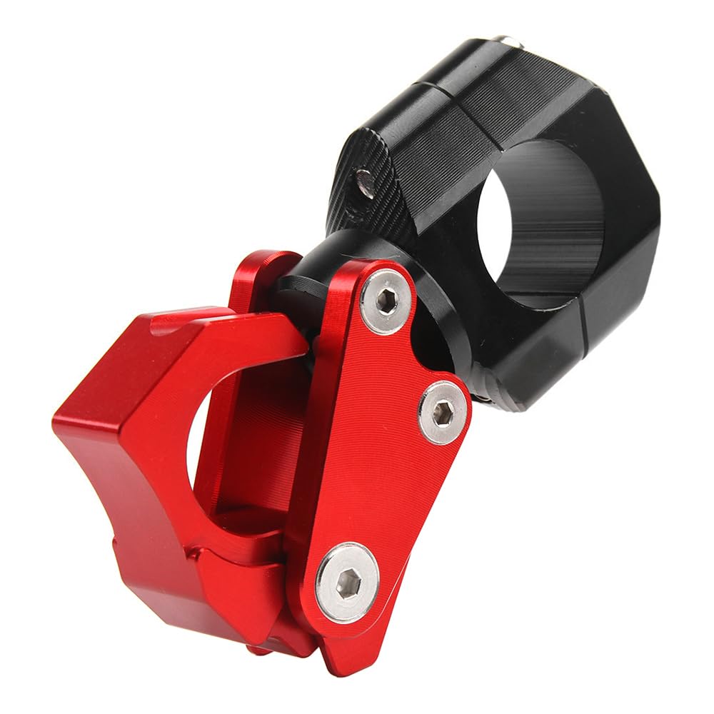 Sarini Gancio per Manubrio, Cinturino con Gancio Pieghevole, Gancio per Casco per Manubrio in Lega di Alluminio Universale per Moto Accessorio per Moto(Rosso)