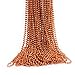 GIFTEXPRESS 72 pack of 33 Mardi Gras Beads Necklace, Metallic Orange Beaded Necklace, Mardi Gras Throws, Party Beads Costume Necklaces
