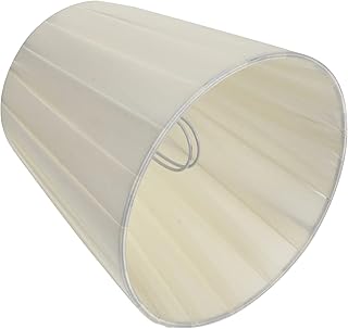 LALAFINA 1pc Cloth Lampshade Pleated Lamp Shade Clip On Bulb Light Covers Barrel Lamp Shade for Bedroom Table Lamp Floor Light, Beige