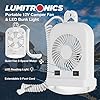 Lumitronics RV Portable 12V LED Interior Bunk Light and 2-Speed Personal Fan Combo, Quiet Motor, Reading Light with Extendable 8-Foot Cord - On/Off Switch, Mounting Brackets Included
