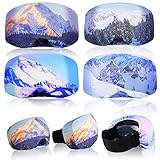 4 Pieces Ski Snowboard Goggle Cover Sleeve, Goggle Cover Microfiber Protective Lens Scratch Dust...