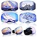 4 Pieces Ski Snowboard Goggle Cover Sleeve, Goggle Cover Microfiber Protective Lens Scratch Dust Protection for Travel Apres (Stylish Pattern)