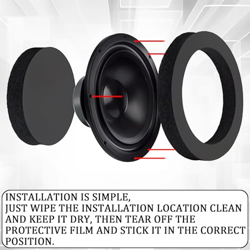 Supprimer les vibrations de haut-parleur auto avec ces 4 anneaux mousse 16,5 cm