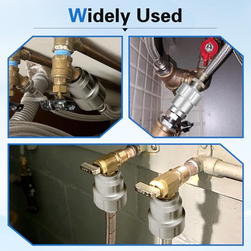 Image of Upgraded 85470 Washing Machine Water Filter,Micron Down Sediment Filter,85470 inline Filter Head Compatible with Most Standard Washers,Made of Aluminum Alloy(with Replacement Filter)