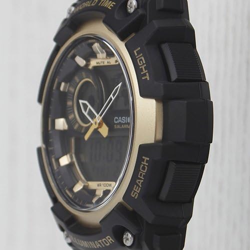Side view of Casio AEQ-200W-9A watch