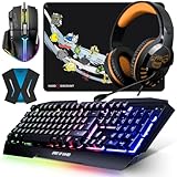  HND Pack Clavier Souris Casque PS4 Pro-K5 RGB et Convertisseur