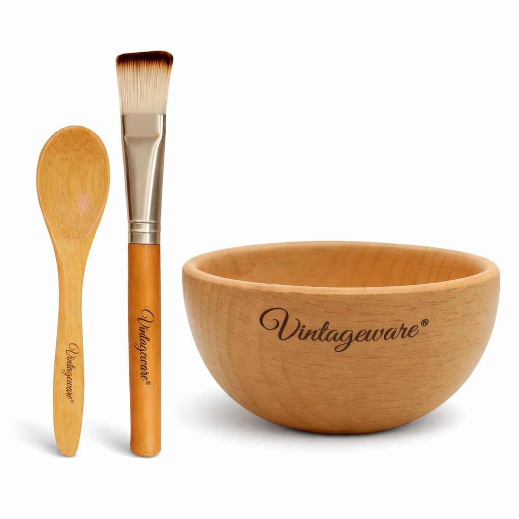 The Beauty Me® Wooden Face Mask Bowl Set – Steam Beech Mixing Bowl, Spoon & Brush for DIY Facial Masks, Face Packs & Skincare-picture-47