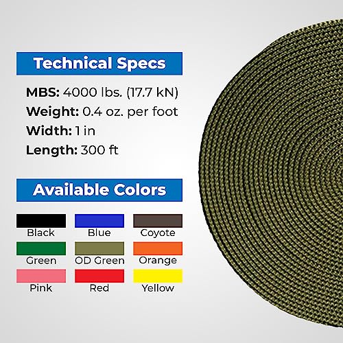 Rock-N-Rescue Professional Grade Nylon Tubular Webbing - Heavy-Duty 1-inch, Rescue Equipment for Mountaineering Rappelling Arborist Safety Gear, Firefighting and Rescue Gear - Image 3