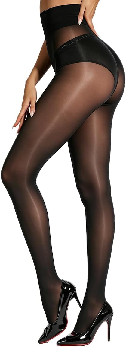 Indestructible Tights for Women, Rip Resistant Durability T-Crotch Pantyhose Semi Sheer High Waist Stockings