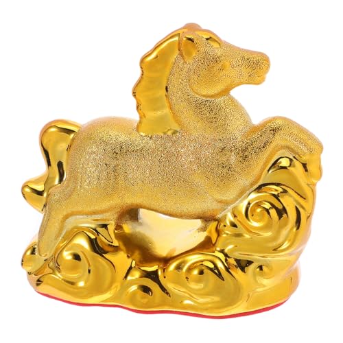 LIFKOME Figura de Caballo con Diseño Chino Adorno Decorativo para Hogar y Oficina Estatua de Porcelana Pequeña para Regalo de Buena Suerte