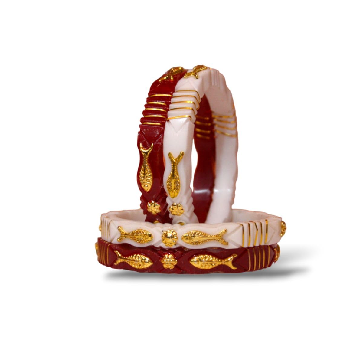 BS JEWEL Gold Plated Plastic Shakha Pola Bangle for Women (Set of 4) (2-8) (B0CZT1HC8T) Amazon Price History, Amazon Price Tracker