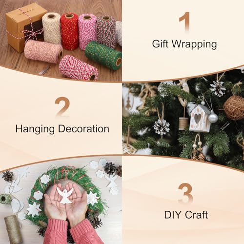 Hilo de algodón para decoraciones de fiesta y empaques de regalo 8