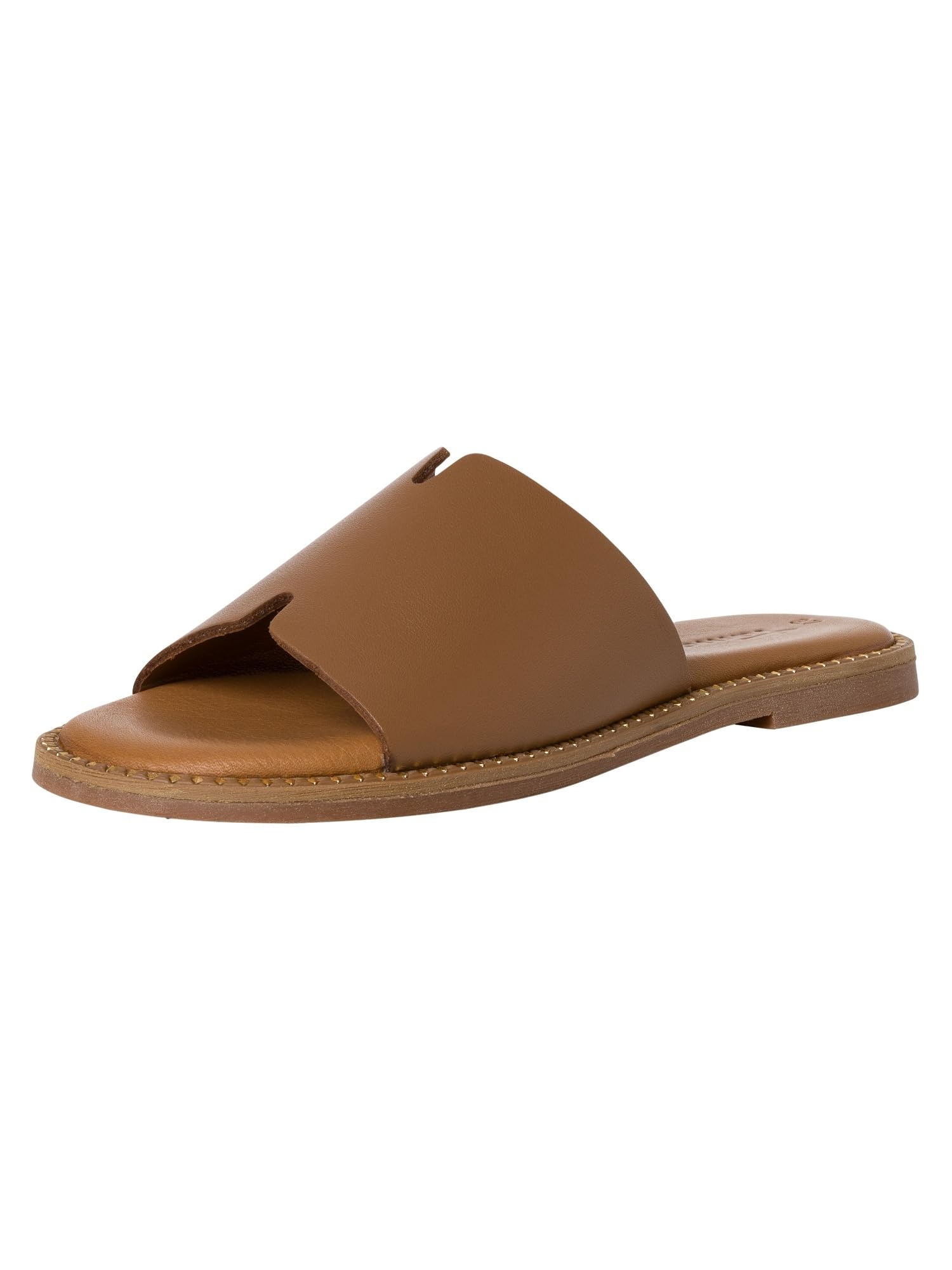 Tamaris Women's leather mules flat brown 3.5 UK