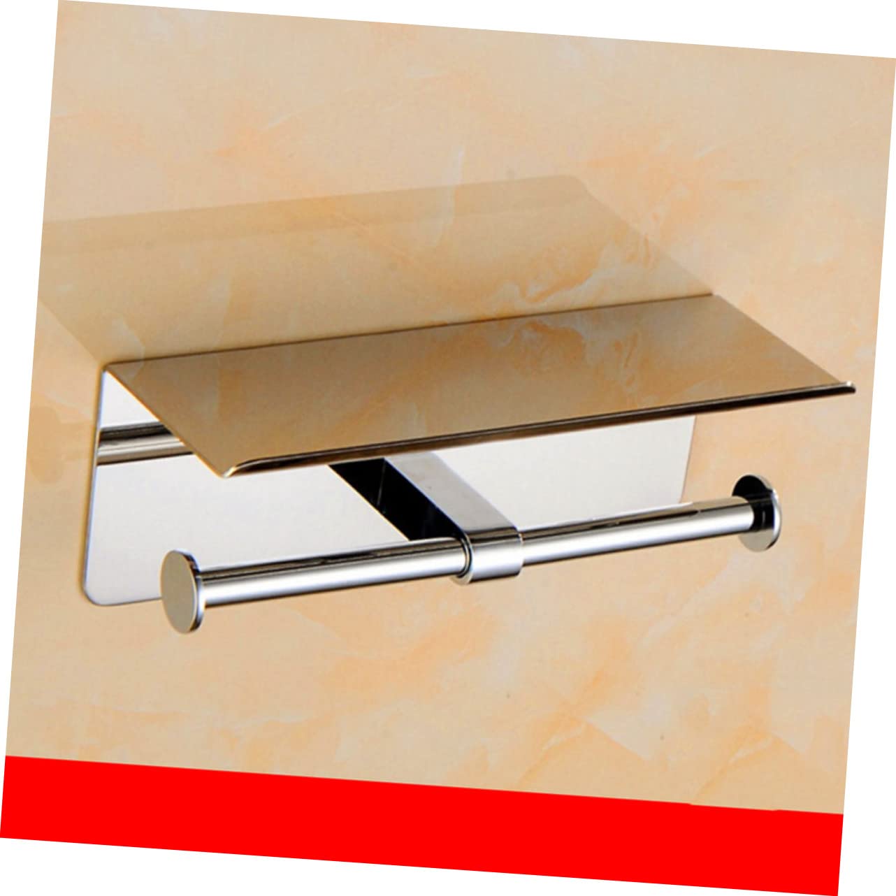 Hemobllo Portarotolo Igienica Da Parete Con Ripiano Realizzato in Materiale Durevole Adatto Per Bagno Hotel e Altri