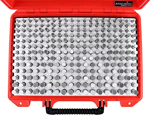 Accusize Industrial Tools M2(-) 0.251''-0.500'', 250 Pc/Set Steel Plug Pin Gage Set thumb #1