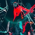 DWTECH Máscara LED de Halloween – Máscara de luz LED Máscara de miedo de alambre EL para mascarada Cosplay luz máscara facial para niños, hombres, mujeres, fiesta Halloween