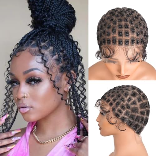 Suntefic Braided Wig Cap With Baby Hair Crochet...