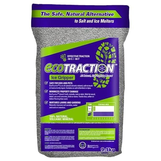 EcoTraction ET9RB All-Natural Volcanic Mineral Ice Traction Granules, 20-Pound
