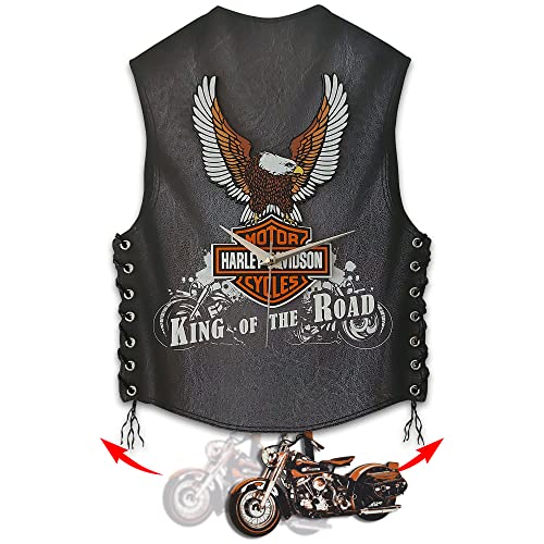 Orologio da parete oscillante con moto, orologio da parete Harley, doppio strato in MDF, decorazione da parete per moto, regali per i fan dei proprietari di Harley, regali Davidson per uomini e donne.