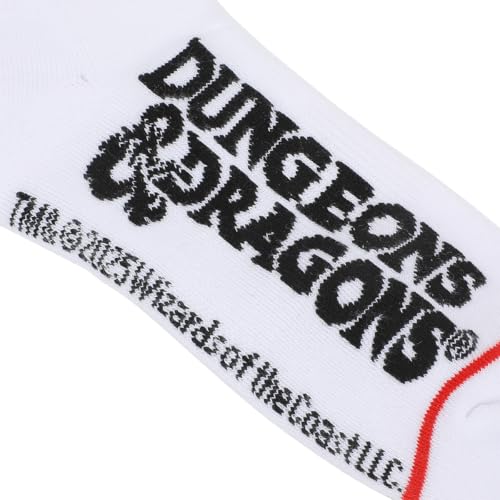 Bioworld Dungeons & Dragons Logo Men's White Athletic Crew Socks4