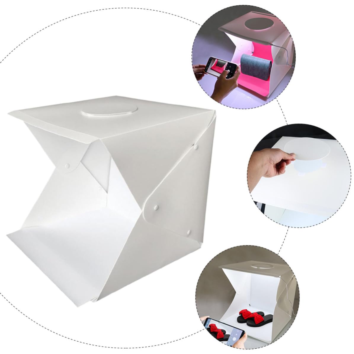 Caja de Luz LED Plegable Portátil 40cm para Fotografía