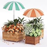 Abbylike Plant Umbrella Garden, Vertical Stripe, Colorful, 2 Set