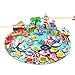 WFF Spielzeug Angeln Spielzeug, 3 in 1 Angeln Magnetpuzzle Spielzeug mit 24 PC-Puzzle, 20 Fische und 2 Angelruten for 1-6 Jahre Jungen Mädchen Lernspielzeug (Color : 1set)
