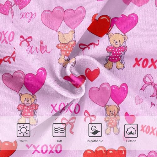 Joisal Cute Bears Hearts Pink Toddler Underwear Floral 2t Cotton Panties for Girl Flower Briefs Undies Kids3