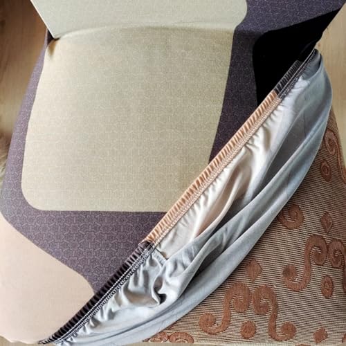 Image of Styleys Chair Covers for Dining Room, Stretch Dining Chair Cover, Washable Spandex Kitchen Chair Slipcovers (Set of 4, Purple Bricks Pattern, SD3226)