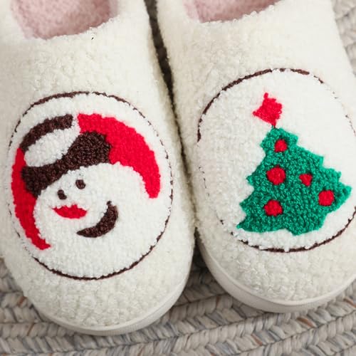 Image of LNERIP Slippers Winter Womens Mens Fluffy Plush Slippers Animals Cute Cartoon House Slippers Cuddly Warm Shoes Indoor Outdoor Girls Women