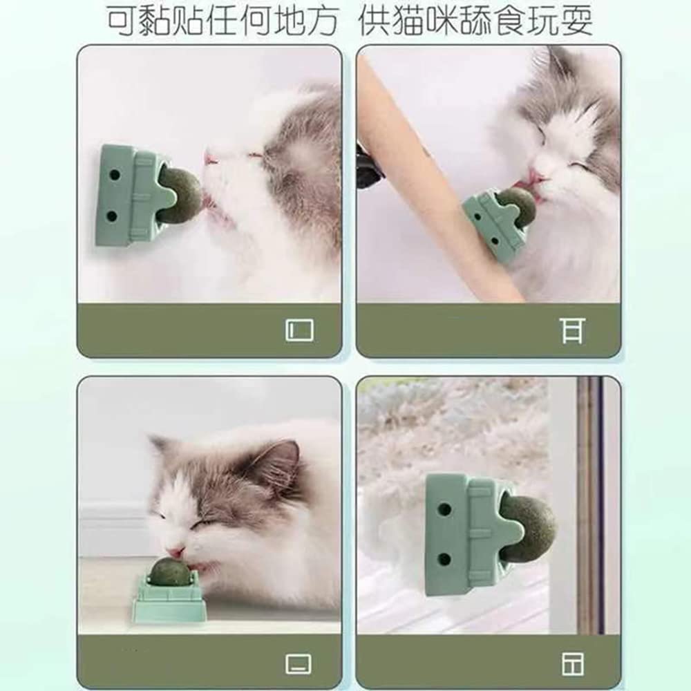 Juguete Ecológico para Gatitos Pelota De Goma para Gatos Diseño Giratorio Mano De Obra Fina Pelota De Hierba Gatera Juguetes para Gatos