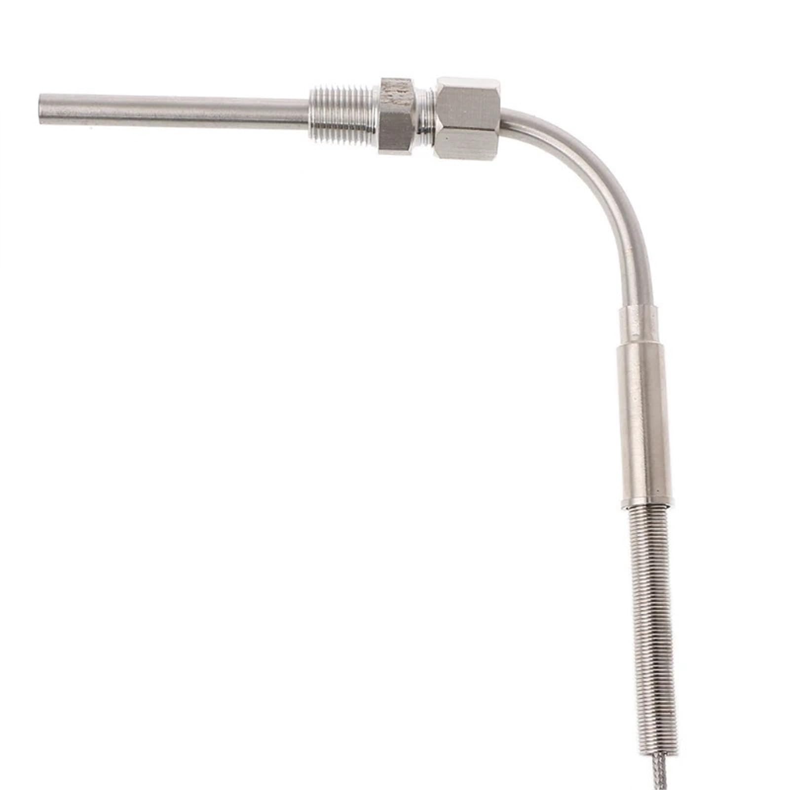 Sensores de temperatura de acero inoxidable de -100 ~ 1250 °C, termopar tipo K/PT100 para sonda de temperatura de gas de escape de motor, 1 m ~ 10 m (PT100 tipo 5 M)