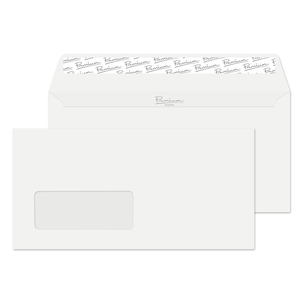 Blake Business | Briefumschläge DL (110 x 220 mm) mit Fenster | 500 Stück | 120 g/m² | FSC-zertifiziert | selbstklebend Umschläge | fur Büro | Bürobedarf | weiß Briefumschläg/Kuvert (35884)