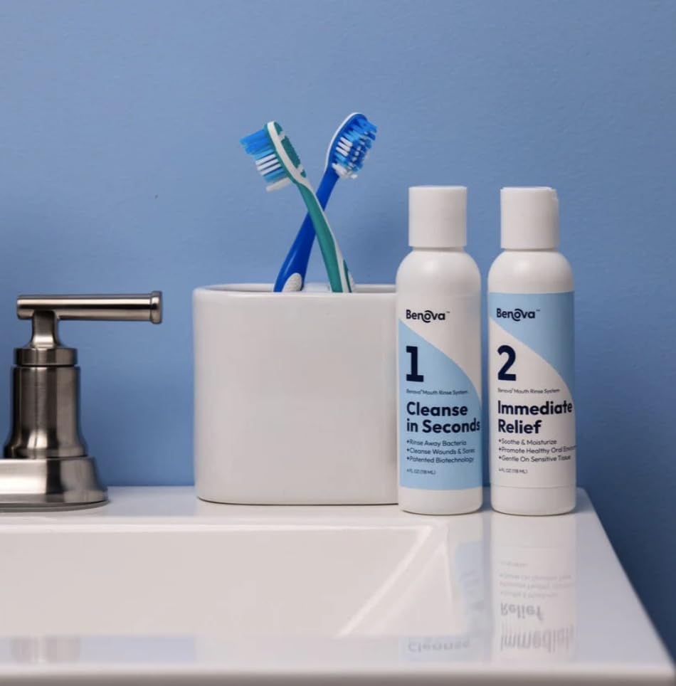 Mouth Rinse System Fast Relief from Mouth Sores & Deep Cleansing Action | Alcohol-Free, Lidocaine-Free Mouth Rinse | Gentle Daily Care |