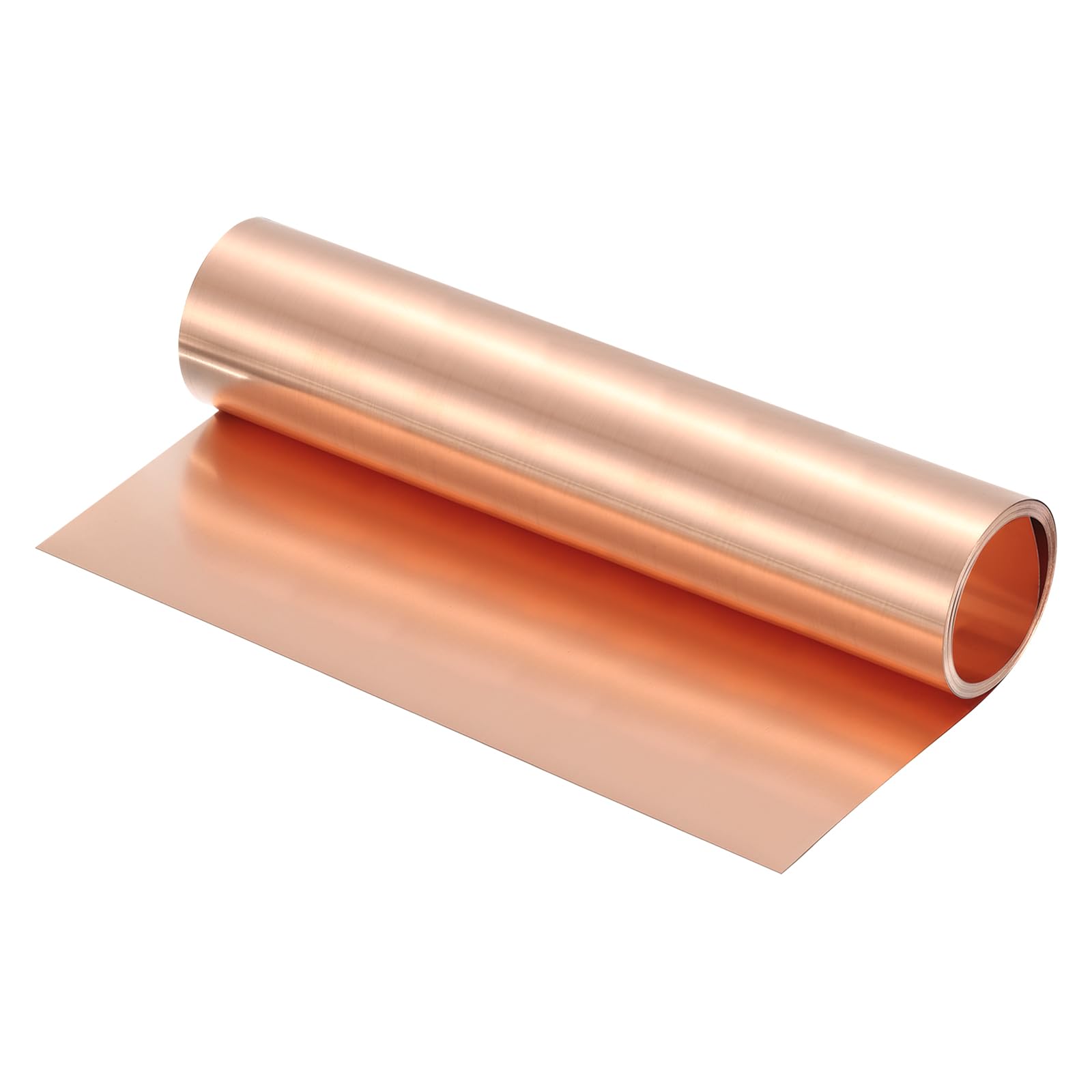 QUARKZMAN Rotolo Di Lamiera Di Rame 2500mm x 300mm x 0.08mm 99.9% Puro