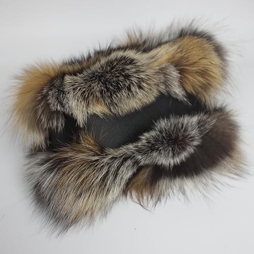 Image of Luxurious Fashion Natural Fox Fur with Hair Handbag for Women and Ladies