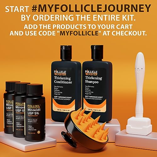 5% Minoxidil for Men and Women Lotion - 1 Month - Hair Growth Topical for Scalp and Beard with Biotin, Caffeine and Niacinamide - Hair Regrowth Treatment For Stronger, Thicker Longer Hair - Image 6