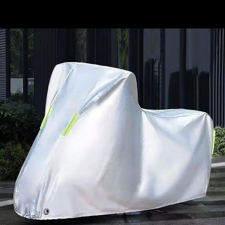 Tryagat Telo Coprimoto per Ducati Hypermotard 2007-Present, Ciclomotori Copertura Motocicletta Copertura Teli Coprimoto Moto Copertura Motocross Copertura,Silver-L