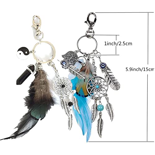 Sichumaria Dream Catcher Keychain, Blue - Image 6