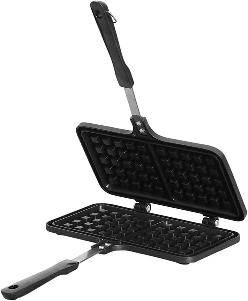 Baffect Nonstick Cast Aluminum Stovetop Waffle Iron, 8.7